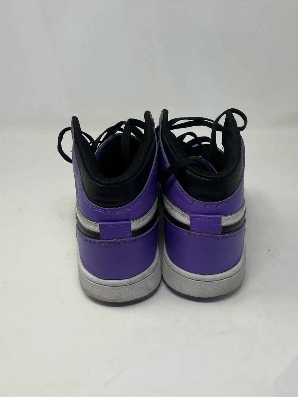 Jordan Air Jordan 1 Mid Black Purple White Sneakers